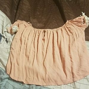 Light pink off the shoulder too